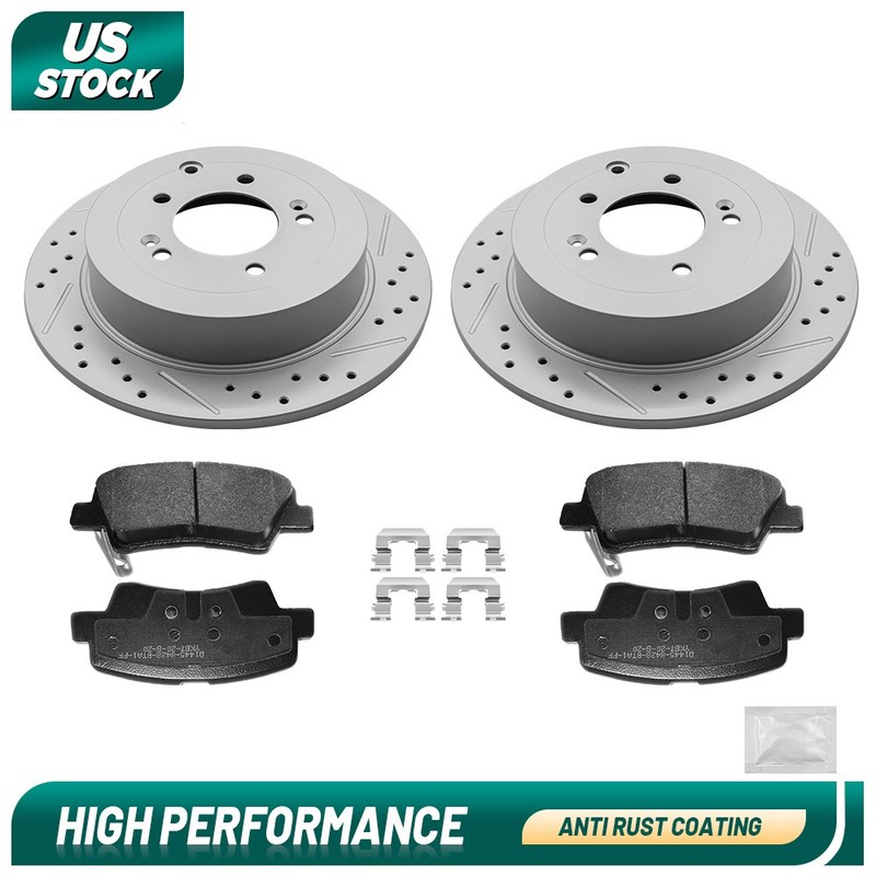 302mm Rear Brake Disc Rotors Ceramic Pads Set For Tucson Kia Sportage 2017 -2022