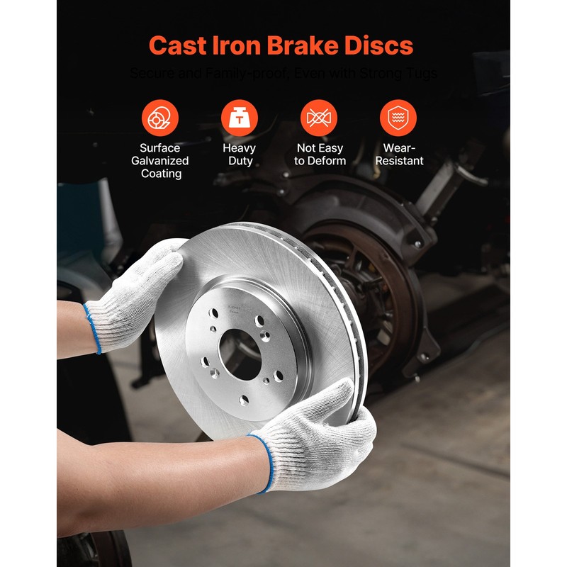 Uimoso Brake Kit for Front & Rear, Fits 2012-2016 Honda CR-V AWD Models gallery