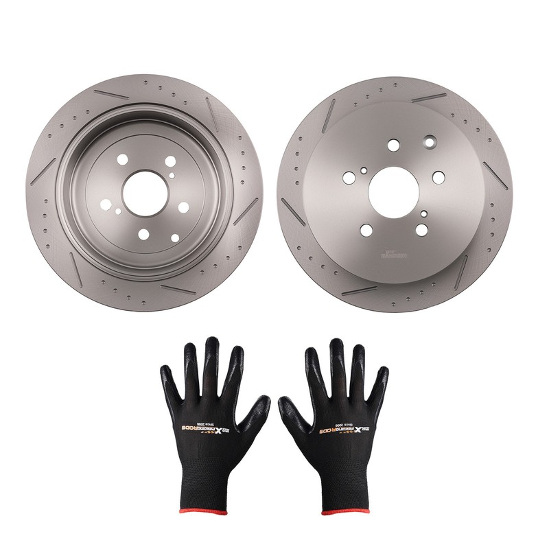 Rear Disc Brake Rotors Kit for Lexus RX450h 2010-2015 Toyota Sienna 2011-202
