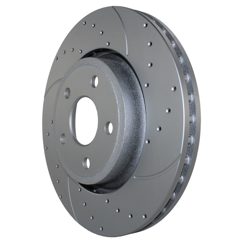 Front & Rear Brake Kit Drilled Disc Rotors & TRW Pro Ceramic Pads For Dodge Jeep gallery