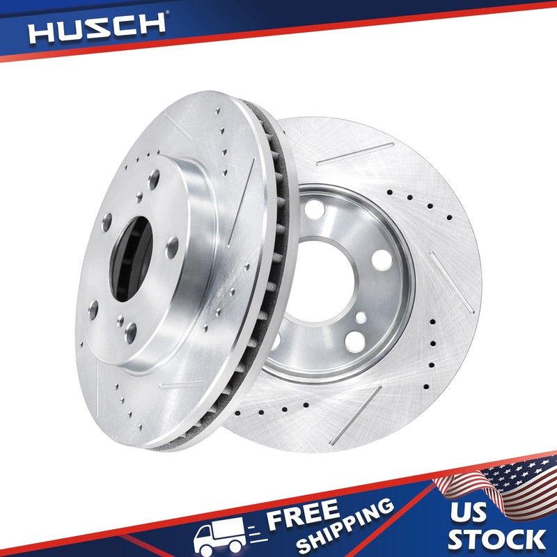 10.04 ” FRONT Drilled and Slotted Brake Rotors For 1992- 2001 Toyota Camry 4 Cyl