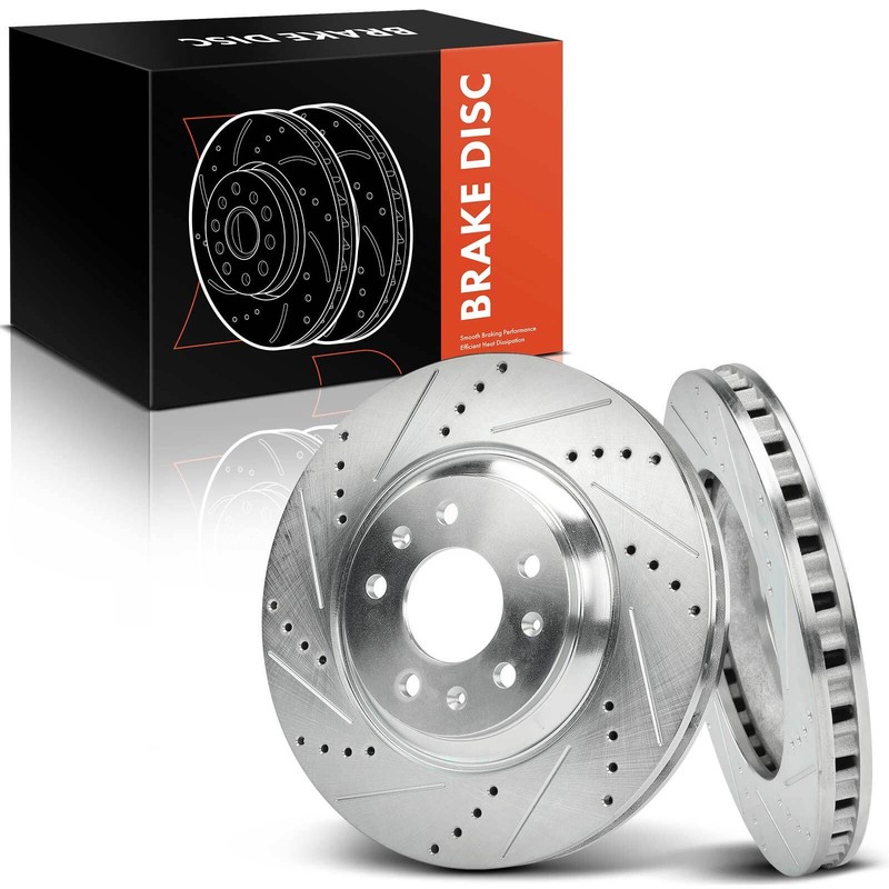 2x Drilled Brake Rotor for Cadillac STS 2005-2008 CTS Pontiac Bonneville Front