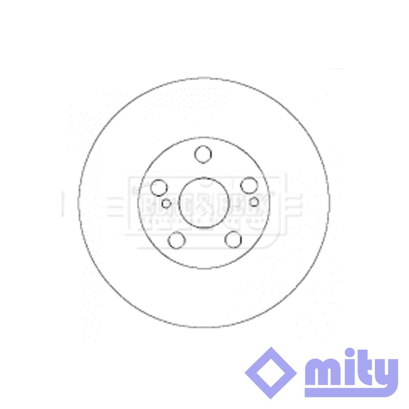 Fits Toyota Avensis 2001-2003 1.6 1.8 2.0 D 1x Brake Disc Front Mity 4351220730