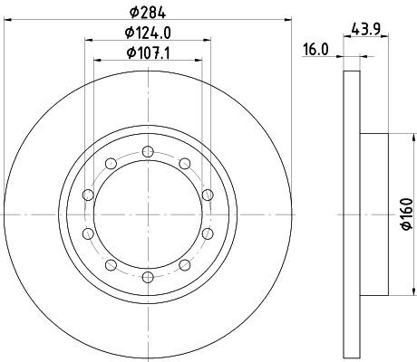 2x Rear Brake Disc Fits Ford Mintex MDC2386 Outer Ø 284mm Solid 1 Year Warranty gallery