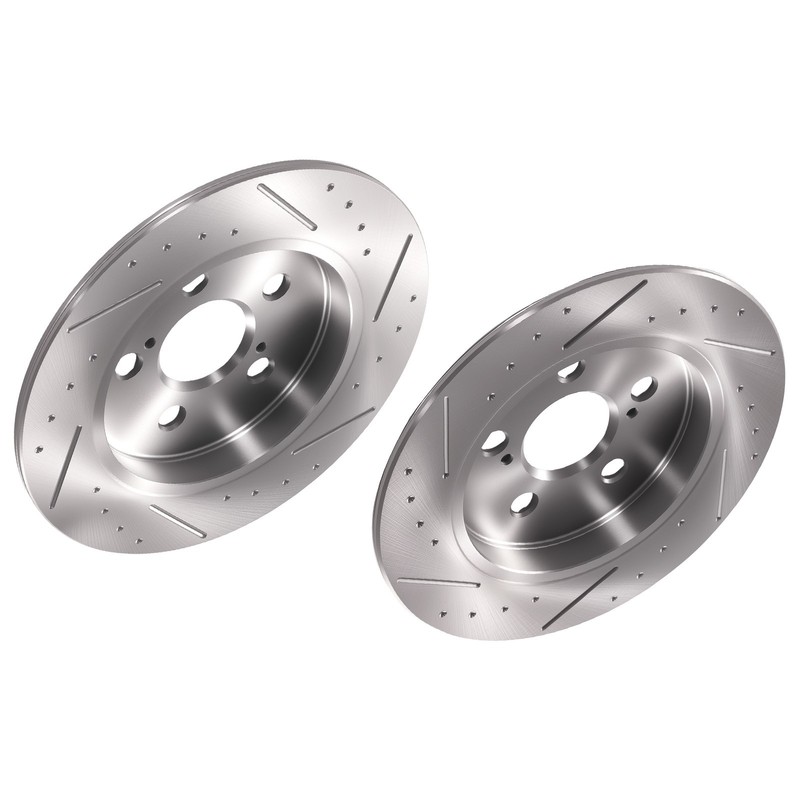 Rear Brake Rotors & Ceramic Pads Kit for Toyota Prius Plug-In 2012-2015 S55159 gallery