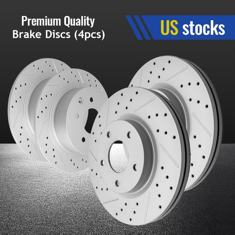 296mm Front and 291mm Rear Disc Brake Rotors Kit for Nissan Altima 2013 – 2021
