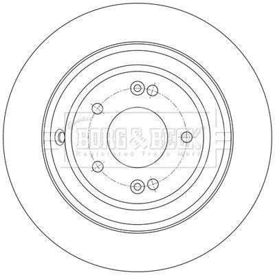 Borg & Beck BBD5608 Rear Brake Discs Pair 314mm Solid Fits Hyundai Kia Genesis gallery