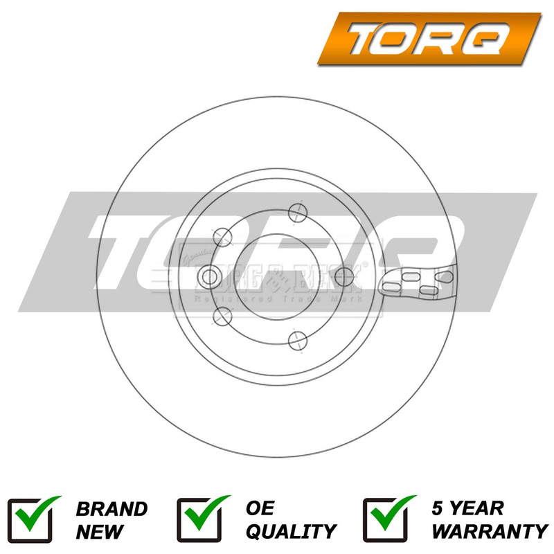 1x Brake Disc Front Torq Fits VW Crafter 2016- Man TGE 2017- 2.0 TDi 2N0615301B gallery