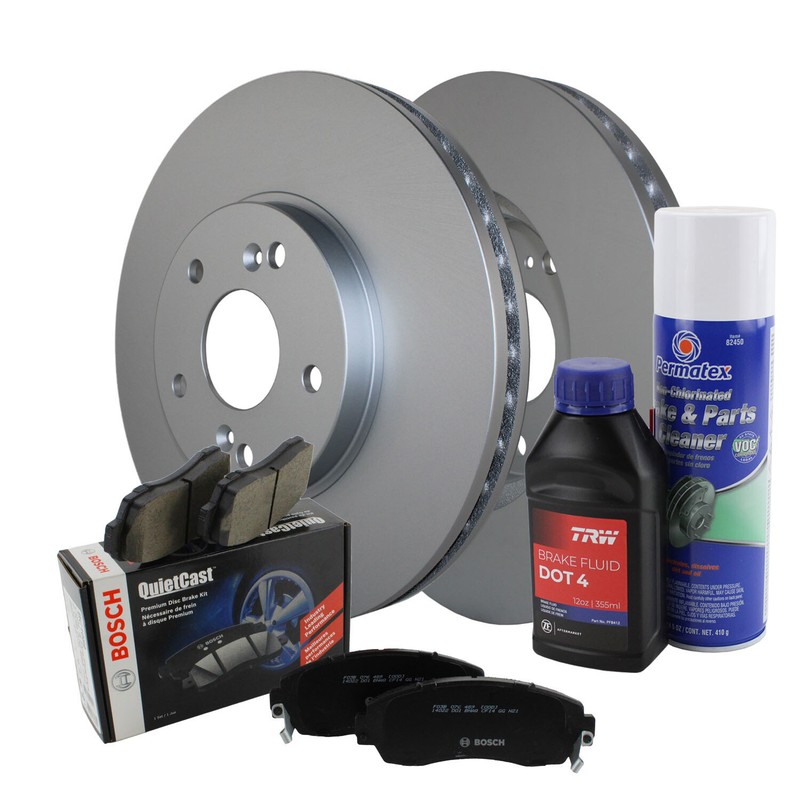Front Brake Kit 300mm Rotors & Bosch QuietCast Ceramic Pads For Honda Accord FWD