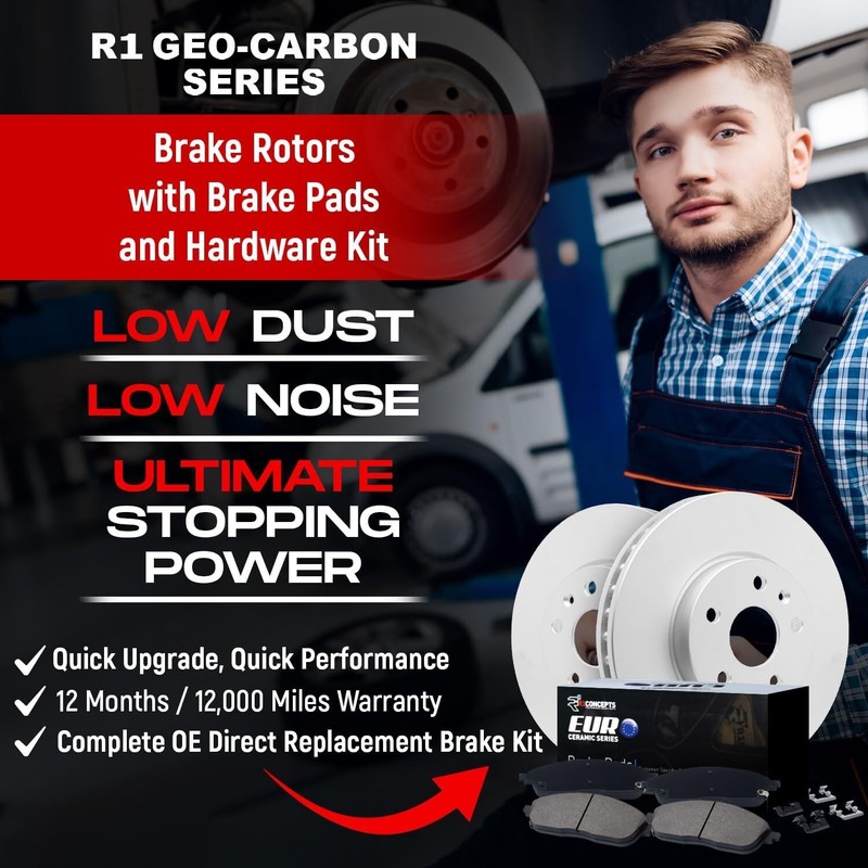 R1 Concepts Front and Rear Brakes and Rotors| Hardware Included| Mercedes S550 + gallery