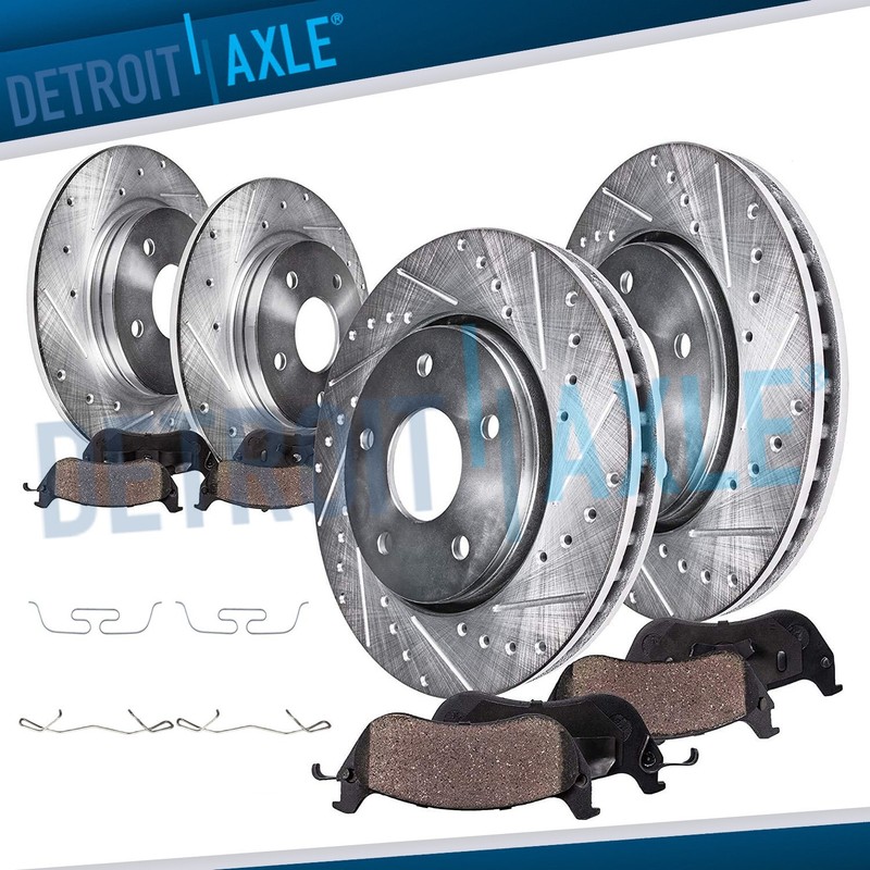 AWD Front and Rear Drilled Rotors Brake Pads for 2019 2020 2021 2021 Volvo S60