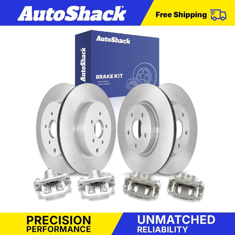 Front Rear Brake Rotors Calipers for 2004-2008 2009 Nissan Quest 3.5L V6