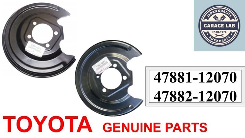 Toyota Corolla Cover Disc Brake Dust Sub Assy Rear LH RH set OEM Genuine