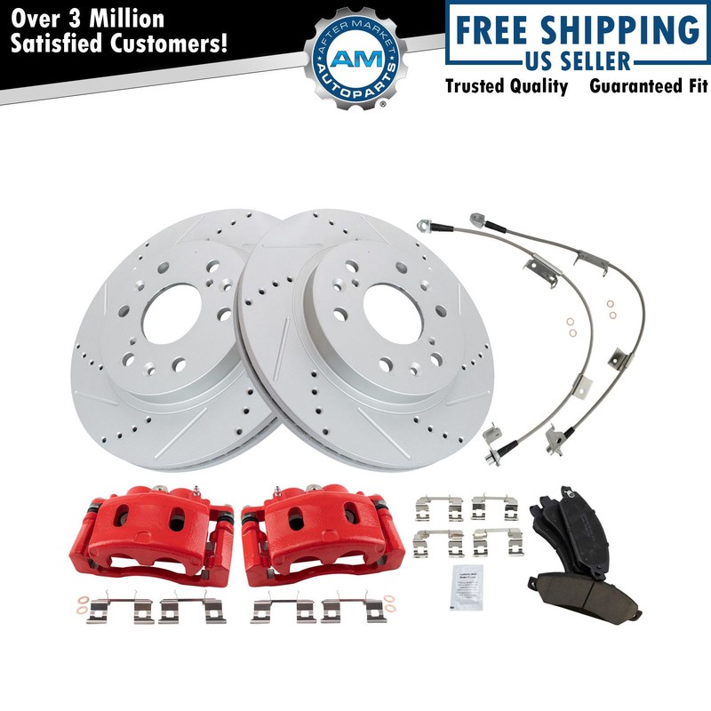 Front Brake Pad & Rotor Kit Fits 2005-2007 Chevrolet 2005-2006 GMC