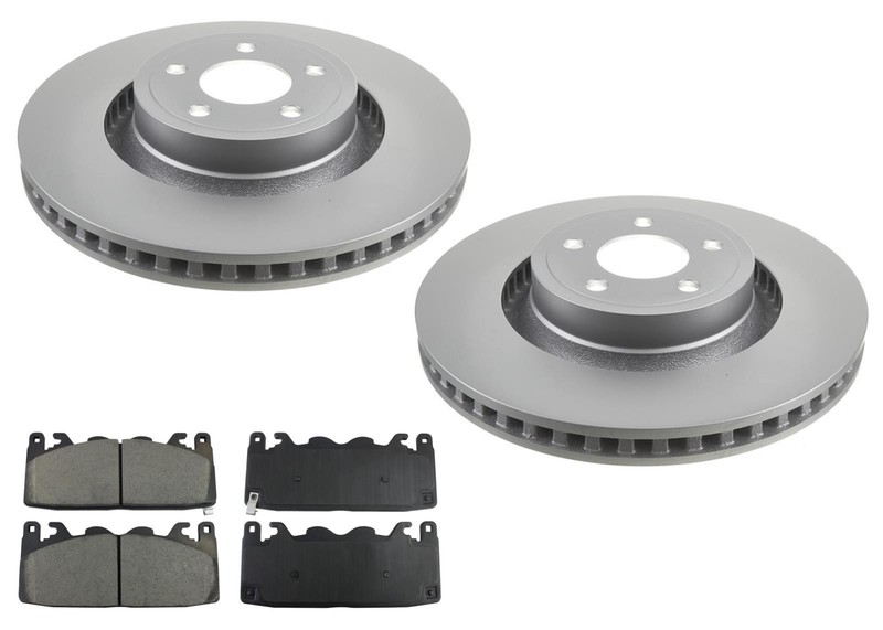 For Ford Mustang GT 4 Piston 352MM 24-25 Frt Coated Disc Brake Rotors Brake Pads