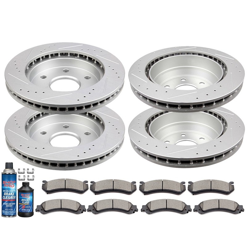 Front Rear Disc Rotors Brake Pads Kit for Chevy GMC Silverado Yukon Sierra 1500