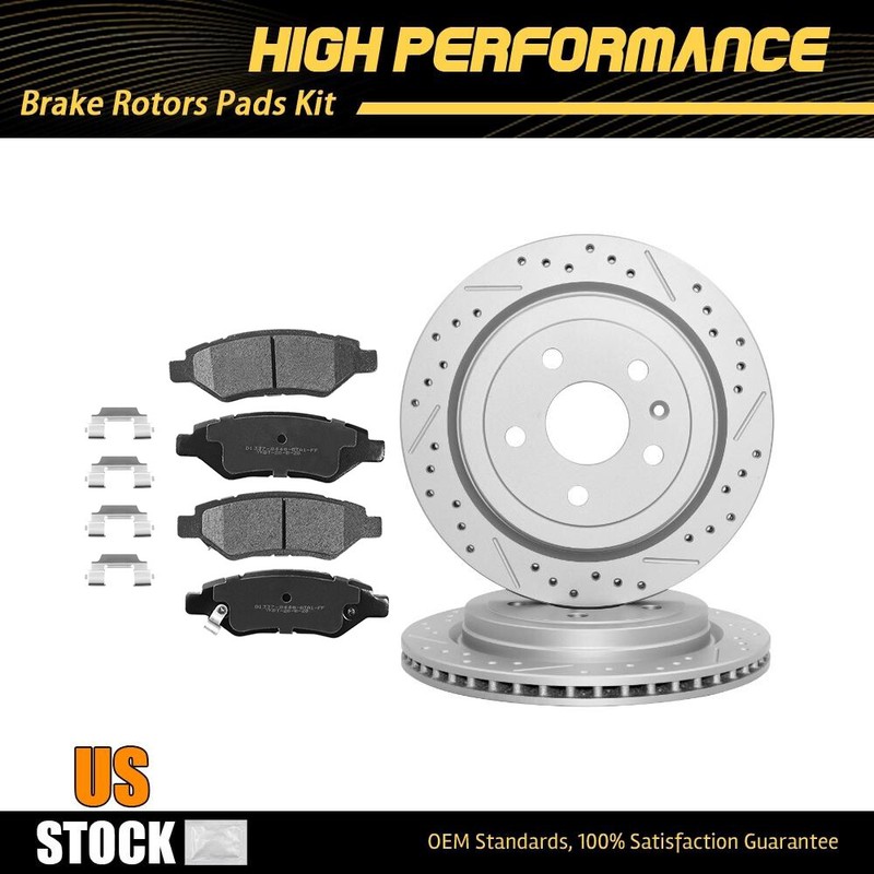 Rear Disc Brake Rotors + Ceramic Pads For Chevrolet Camaro 2010 – 2015 3.6L