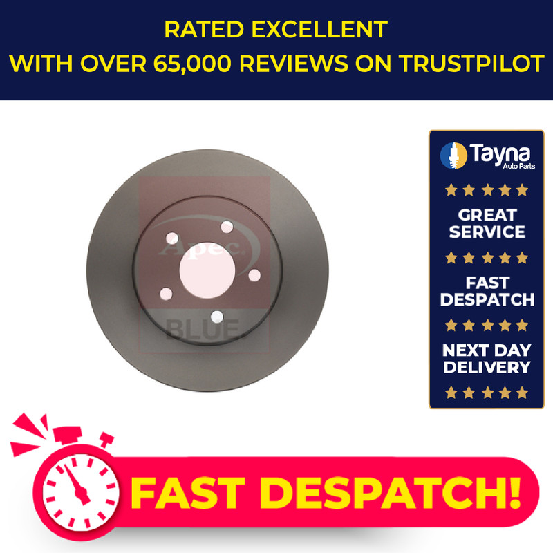 2x Brake Discs Pair Solid Rear 280mm SDK6026 Apec Blue Set 1323102 1376138 New