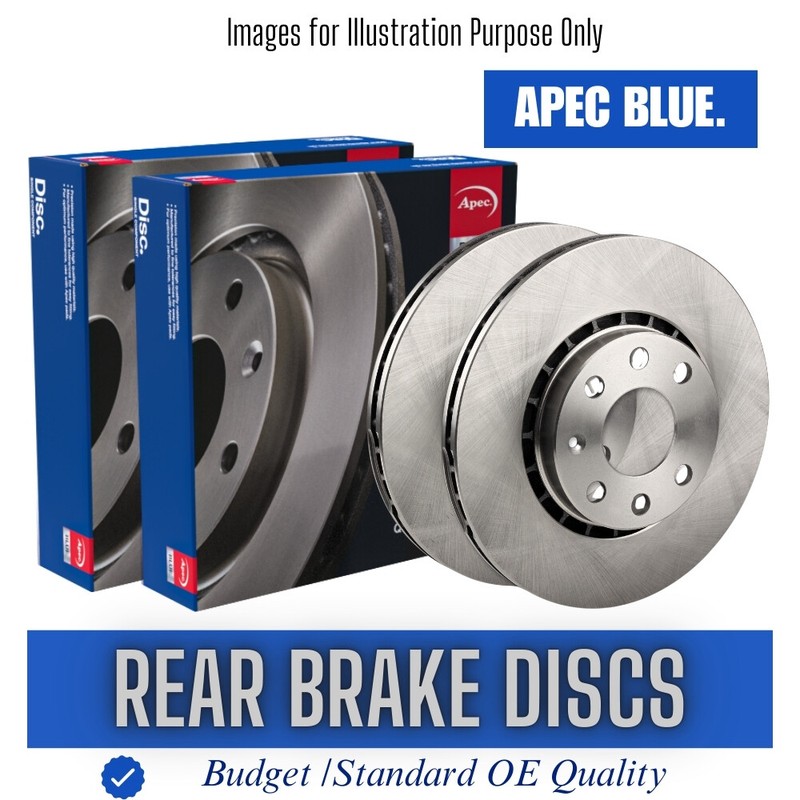 Brake Discs Pair Rear FOR FORD GALAXY MK III 2.0 19->ON Diesel Blue
