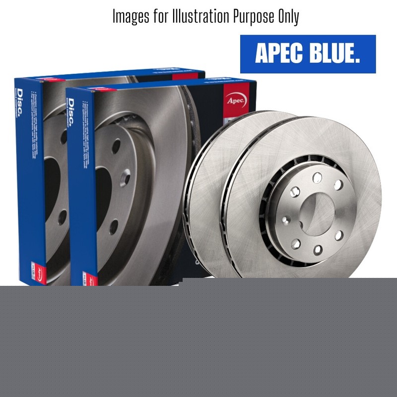 Brake Discs Pair Rear FOR MERCEDES S204 3.5 C350 07->14 Petrol Blue