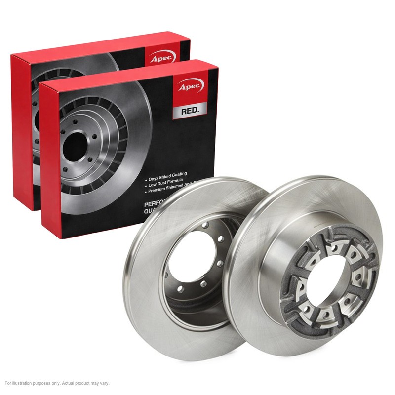 2X APEC Rear Brake Discs for IVECO DAILY II Van 49-10 1996-99 289mm Solid DSK959