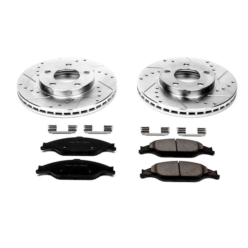 KC1301 Powerstop Brake Disc and Caliper Kits 2-Wheel Set Front for Ford Mustang gallery