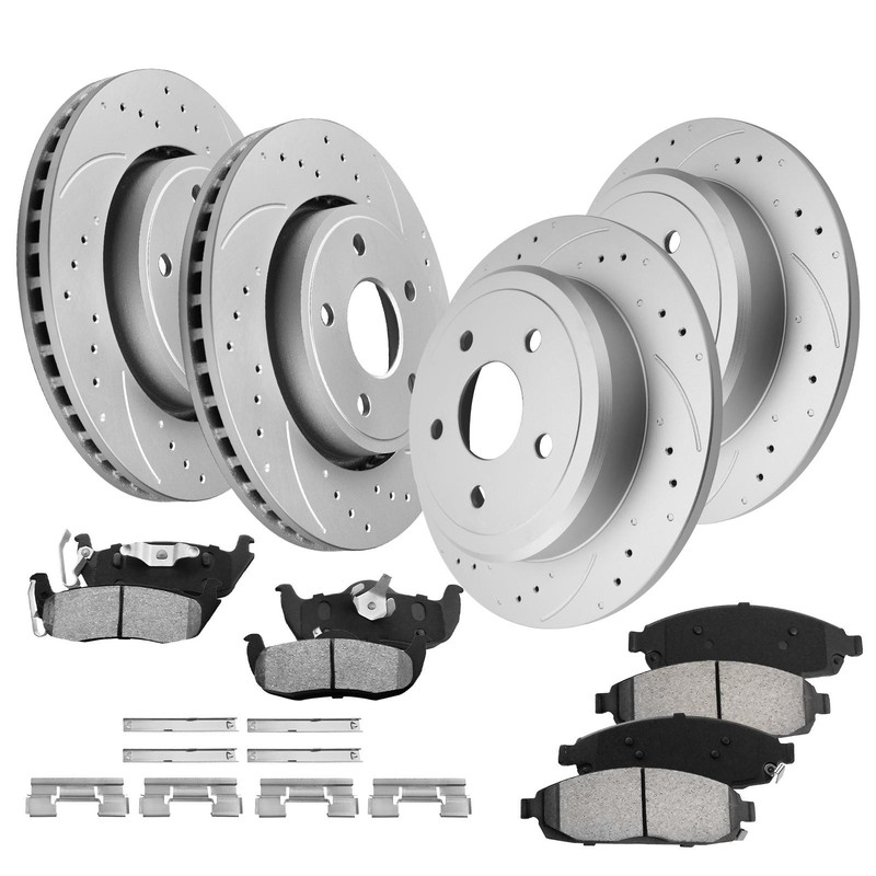 For 2005-2010 Jeep Grand Cherokee Commander Front Rotors Brake Pads + Calipers