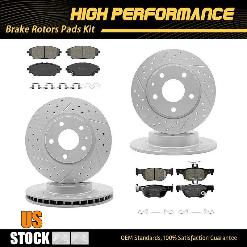 Front Rear Disc Brake Rotors + Ceramic Pads Kit For 2020 – 2023 Mazda CX-30