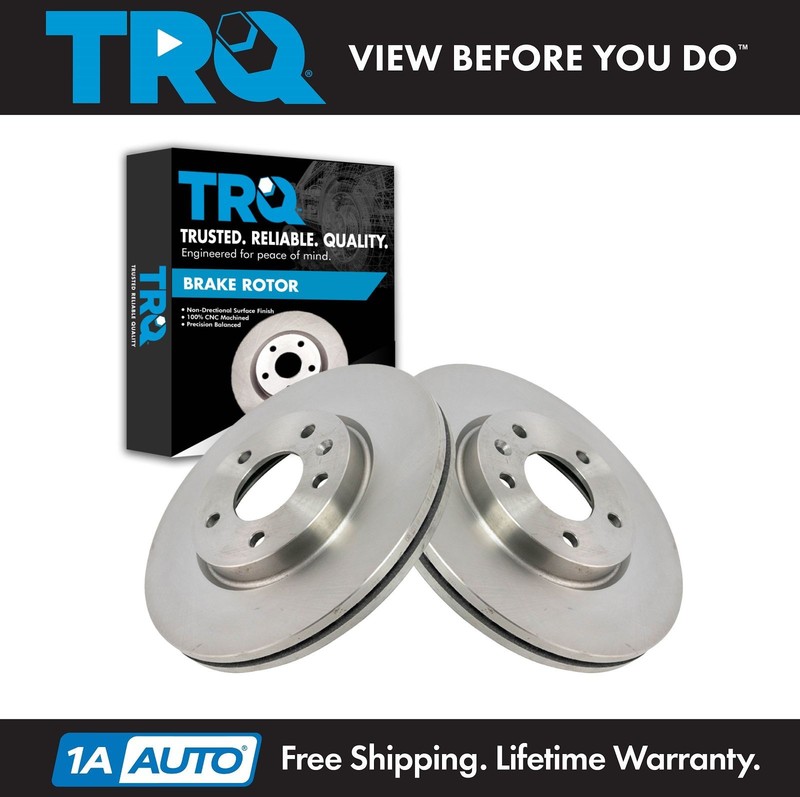 TRQ Front Disc Brake Rotor LH RH Kit Pair Set of 2 for Buick Chevy