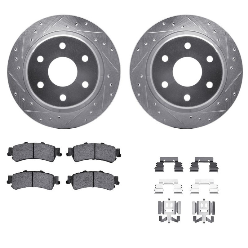 For Chevy Astro 2003-2005 Rotors | Silver | Drilled And Slotted Rotor Style gallery
