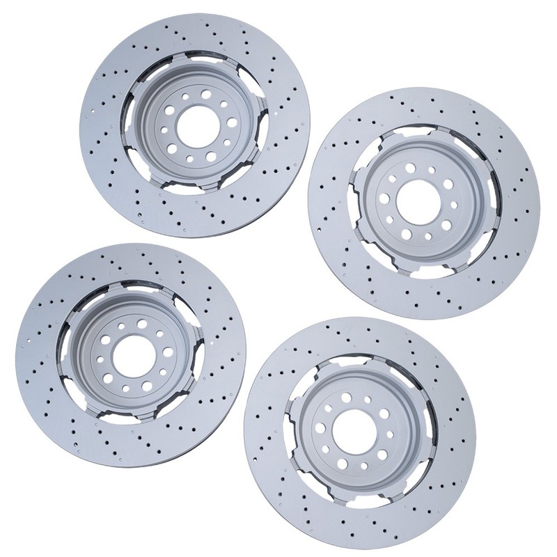 Kit Front Rear Brake Rotors For Alfa Romeo Giulia Stelvio Quadrifoglio 2017-2024 gallery