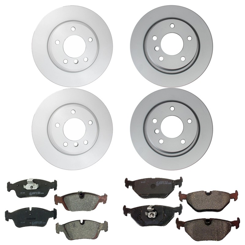 Hella Front 300mm And Rear 294mm Rotor Low-Met Disc Brake Pad Kit for BMW E85 Z4