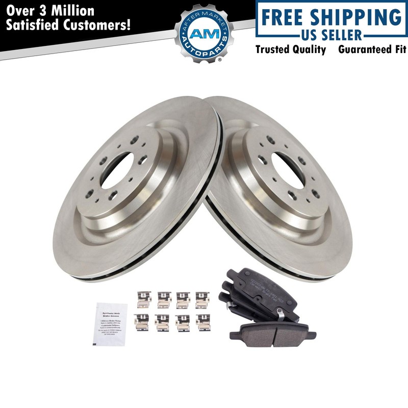 Rear Brake Pad & Rotor Kit Brake Rotor For 2017-2020 Tesla 3