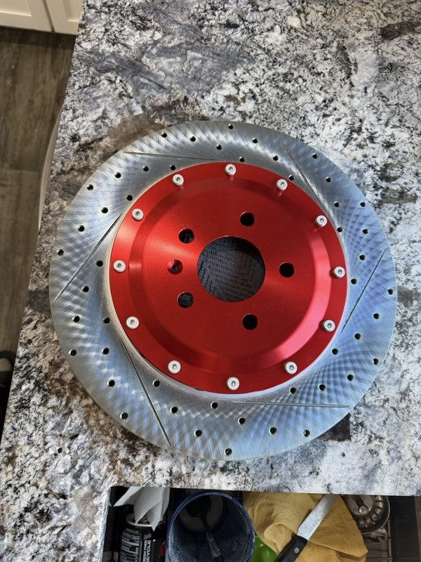 Audi Rs7 , Red Hub Slotted Rotors for Audi Set Of 4 Fromt And Rear 14-18 gallery
