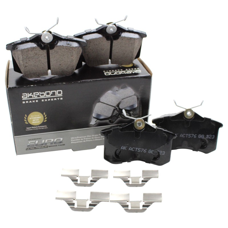 DuraGo Rear Rotors Akebono EURO Ceramic Disc Brake Pads Kit For Eos Golf Jetta gallery