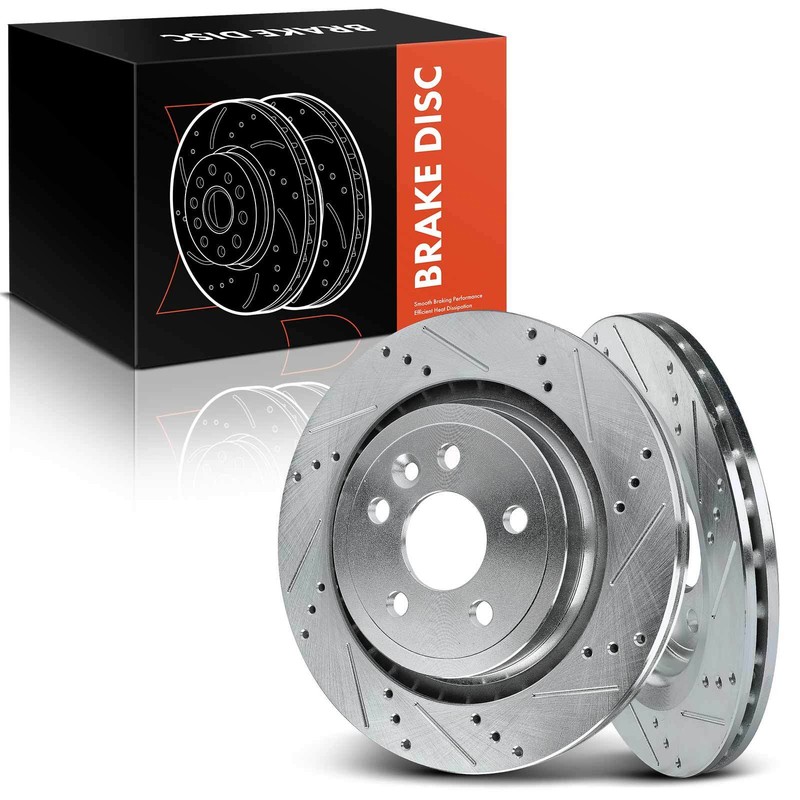 2x Drilled Brake Rotor for Volvo S60 2011-2018 S80 2007-2016 V60 2015-2018 Rear