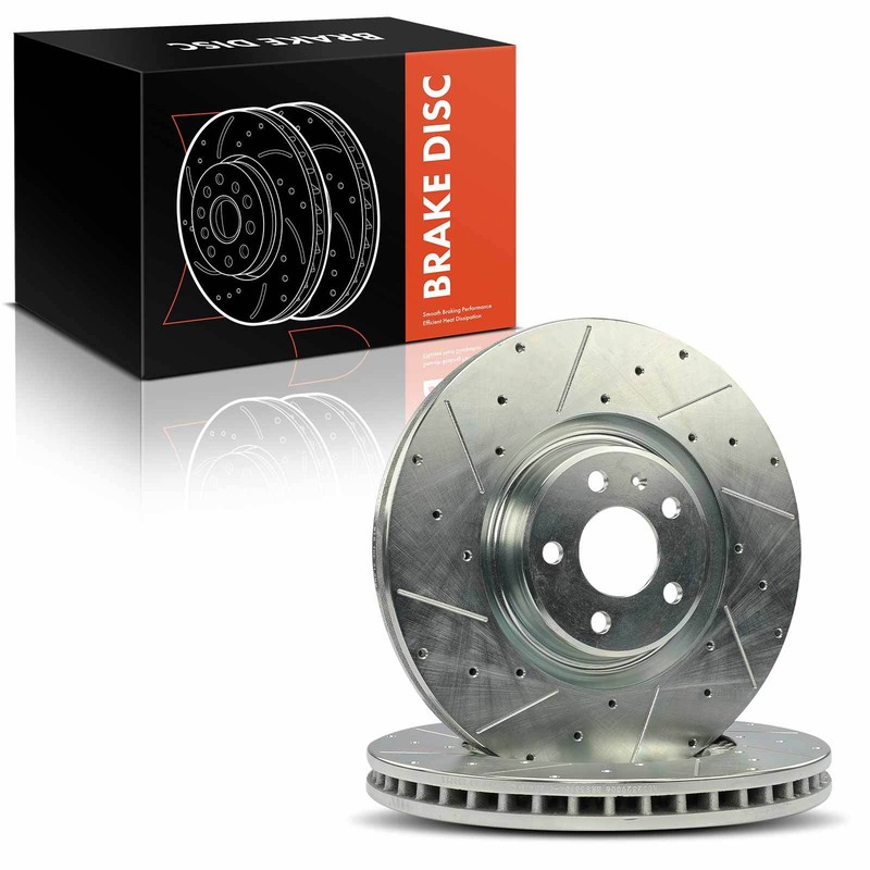 2x Front Drilled Brake Rotor for Audi A6 Quattro A6 A7 A7 Quattro A8 Quattro gallery
