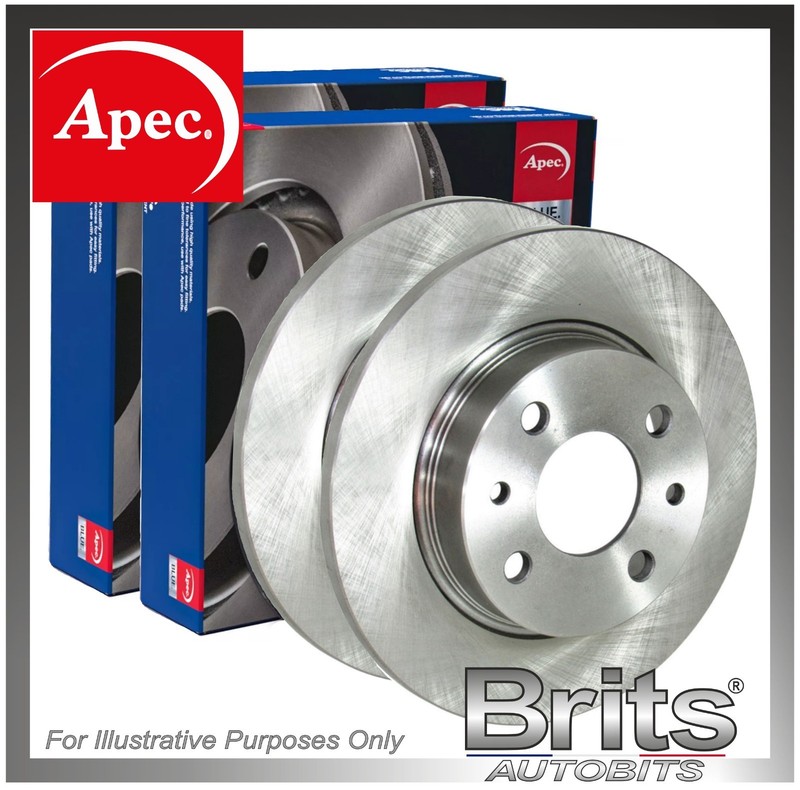 Genuine Apec Blue Rear Brake Discs (Pair) for Audi A6 4G 1.8 2.0 3.0 (2010–2018)
