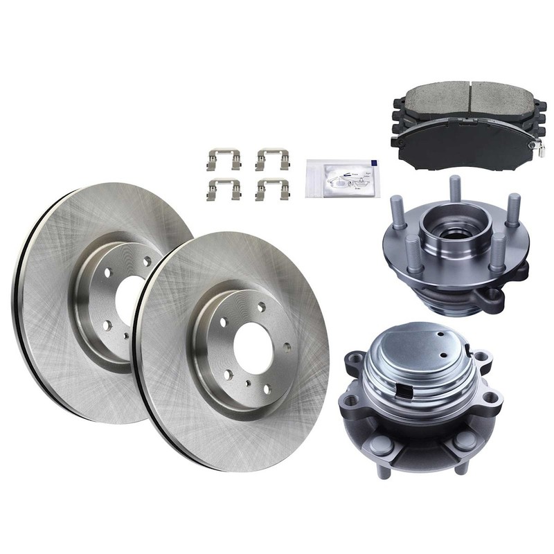 Brake Disc and Pad Kits 2-Wheel Set Front Sedan for Nissan 370Z INFINITI Q70 Q40