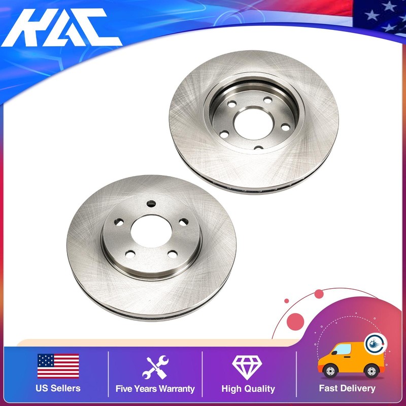 2x Front Vented Disc Brake Rotors For Pontiac G6 2006-2007 Chevy Malibu 22705302