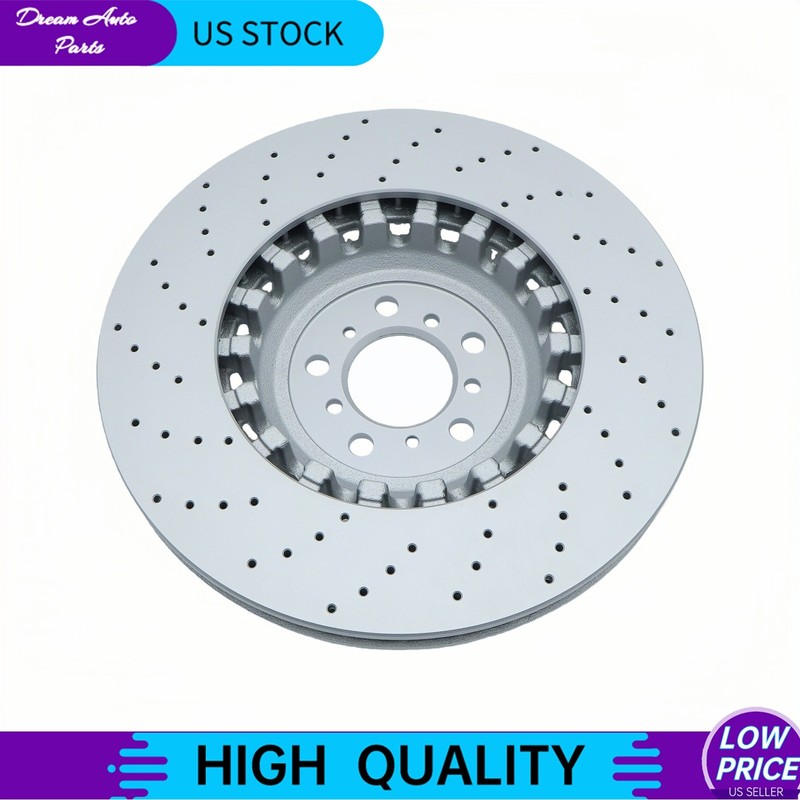 For BMW F06 F10 F12 F13 M5 M6 2Pcs Front Vented & Drilled Disc Brake Rotors gallery