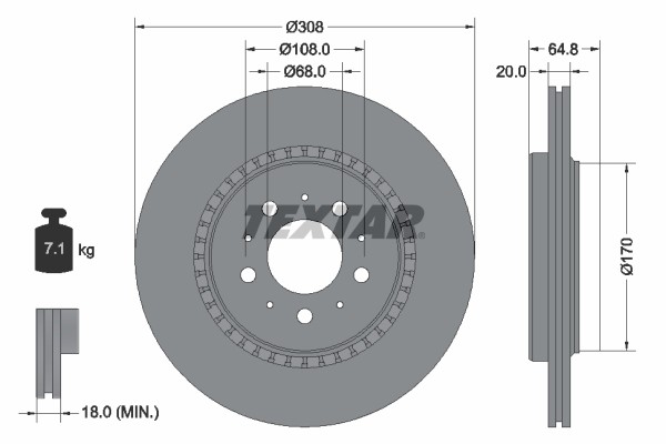 Textar 92126803 Brake Disc for Volvo, Volvo Asia gallery