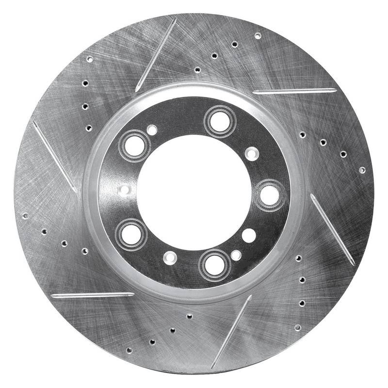 For Porsche Panamera 10-23 Brake Rotor DFC Premium Drilled & Slotted Rear Driver