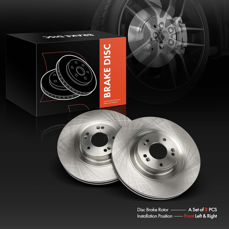 New 2Pcs Disc Brake Rotors for Hyundai Equus Genesis Kia K900 3.8L Front Side gallery