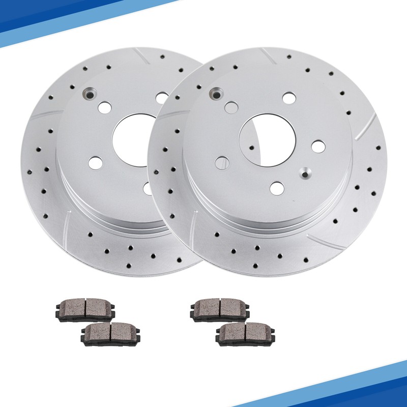 Rear Brake Rotors Brake Pads Kit for Chevy Equinox Terrain Rotor Brakes Pad kit