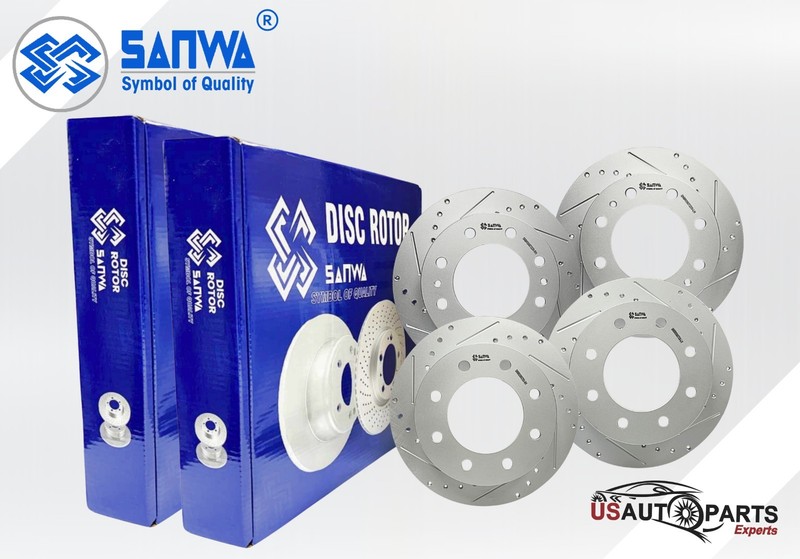 SET OF FRONT & REAR BRAKE ROTOR GEOMET COATED D&S KIT FOR EXPRESS 3500 01-12