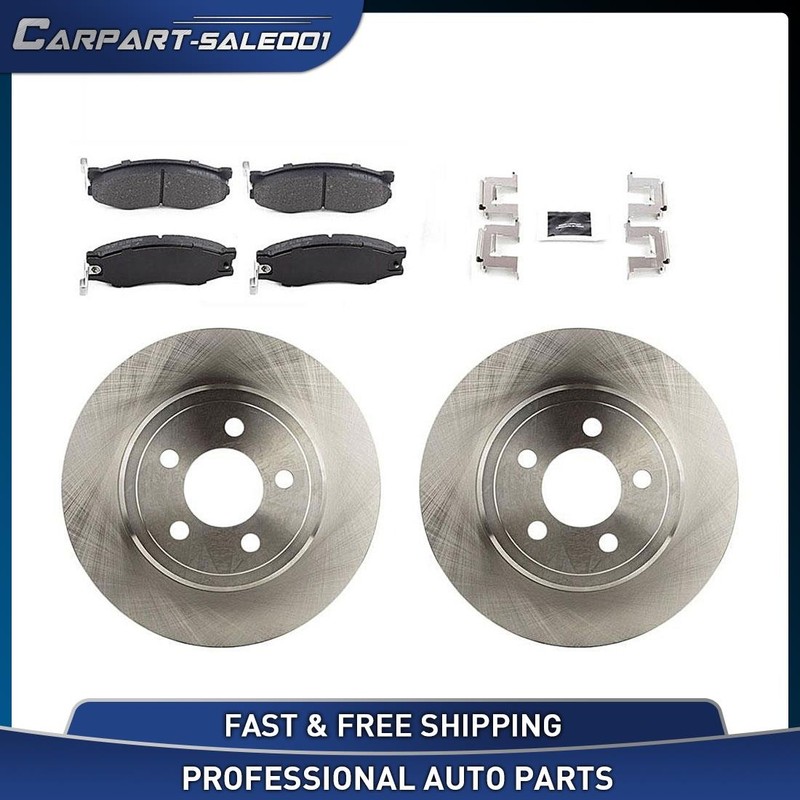 Front Disc Brake Rotors Brake Pads Kit for 1984-1989 Nissan 300ZX 3.0L