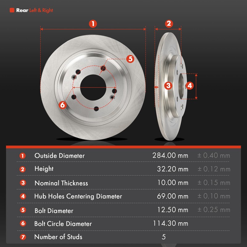 12x Front & Rear Side Disc Rotors & Brake Pads for Hyundai Kona 18-22 Kia Seltos gallery