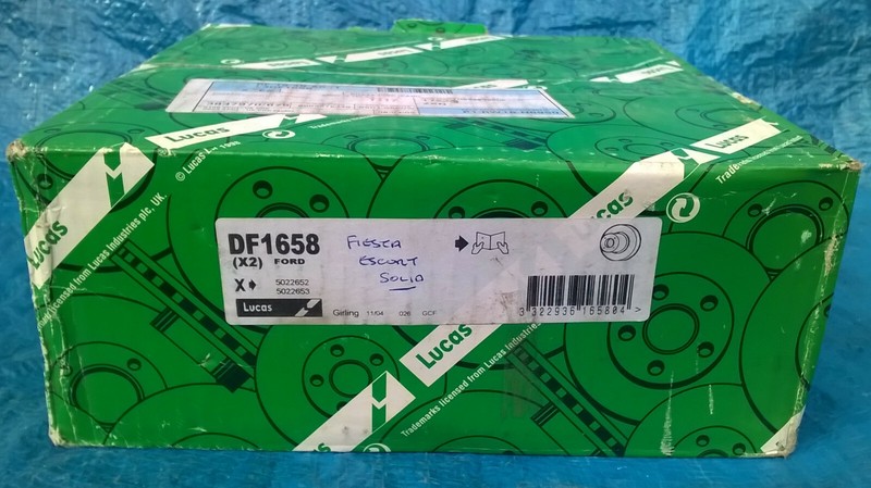 LUCAS TRW DF1658 FRONT SOLID DISCS FORD EXPRESS COURIER ESCORT FIESTA ORION NOS