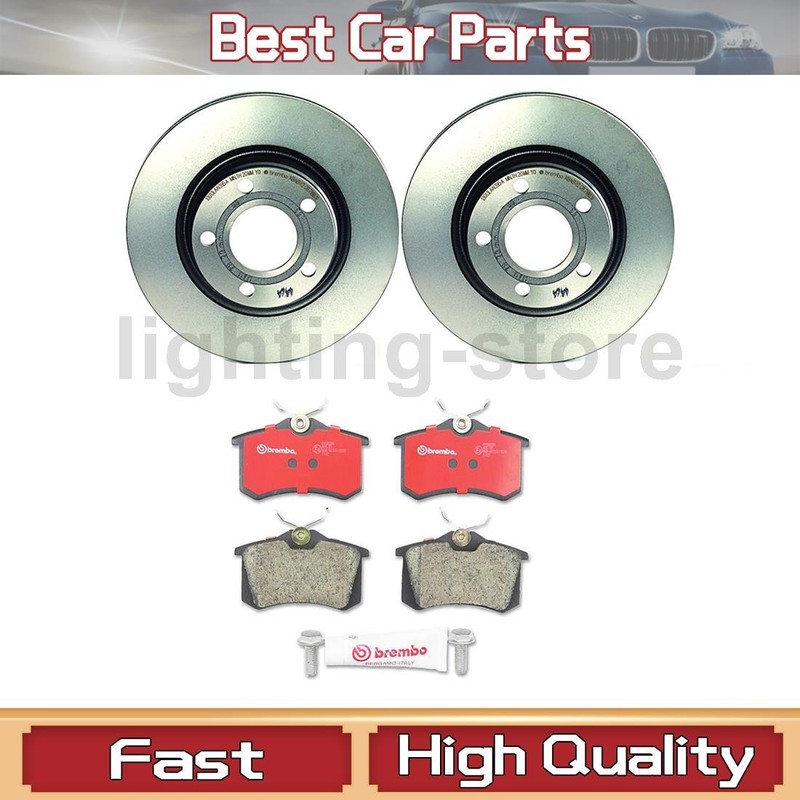 Rear Disc Brake Pad Set Disc Brake Rotor Fits Audi 2001-2003 A8 Quattro 3 pcs